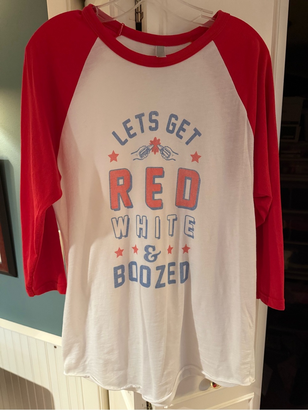 American Apparel Red & White Ringer Tee